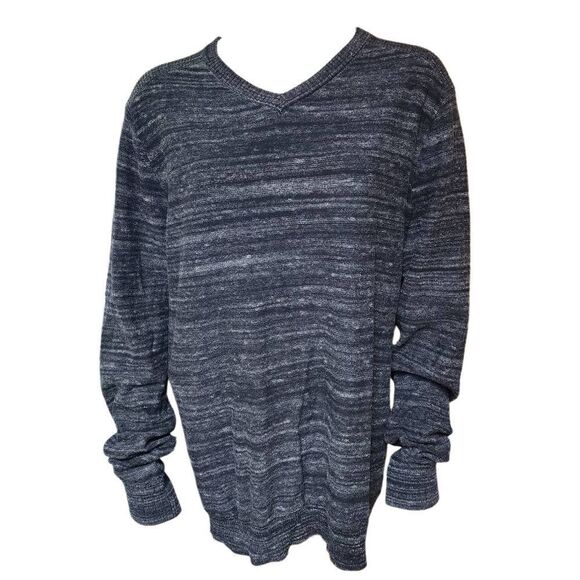 Rock & Republic Gray & Black V-Neck Sweater (L) - Picture 3 of 6